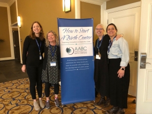 From left to right: Annette Payot, CNM; Mary Kay Ayers, CNM, DNP; Mary Sommers, MPS, CPM; and Jennifer Jaume, CNM 